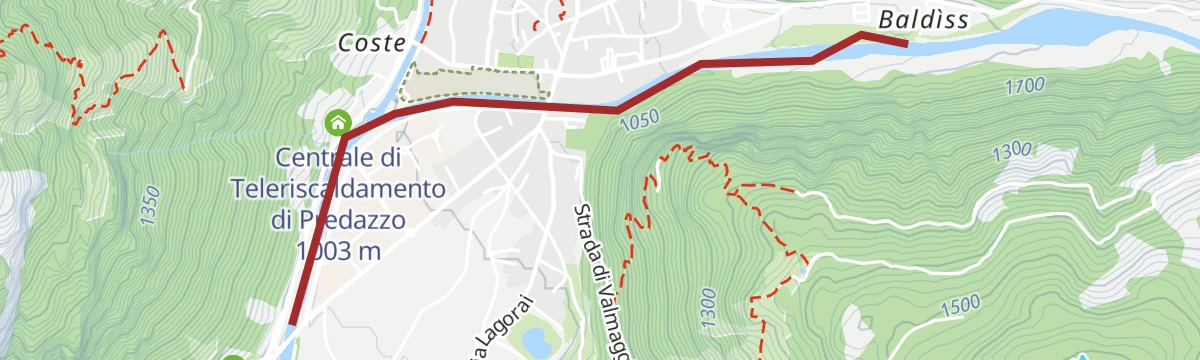 Route map: Torrente Avisio A - Predazzo